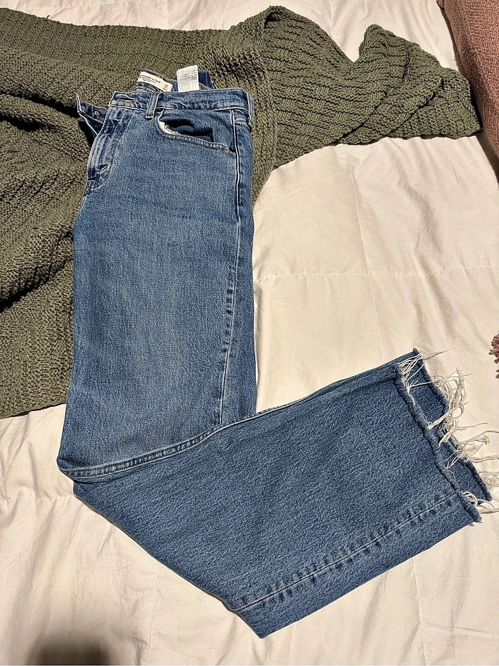 Abercrombie & Fitch The '90s Relaxed Jean High Rise Blue Waist 27 Long
